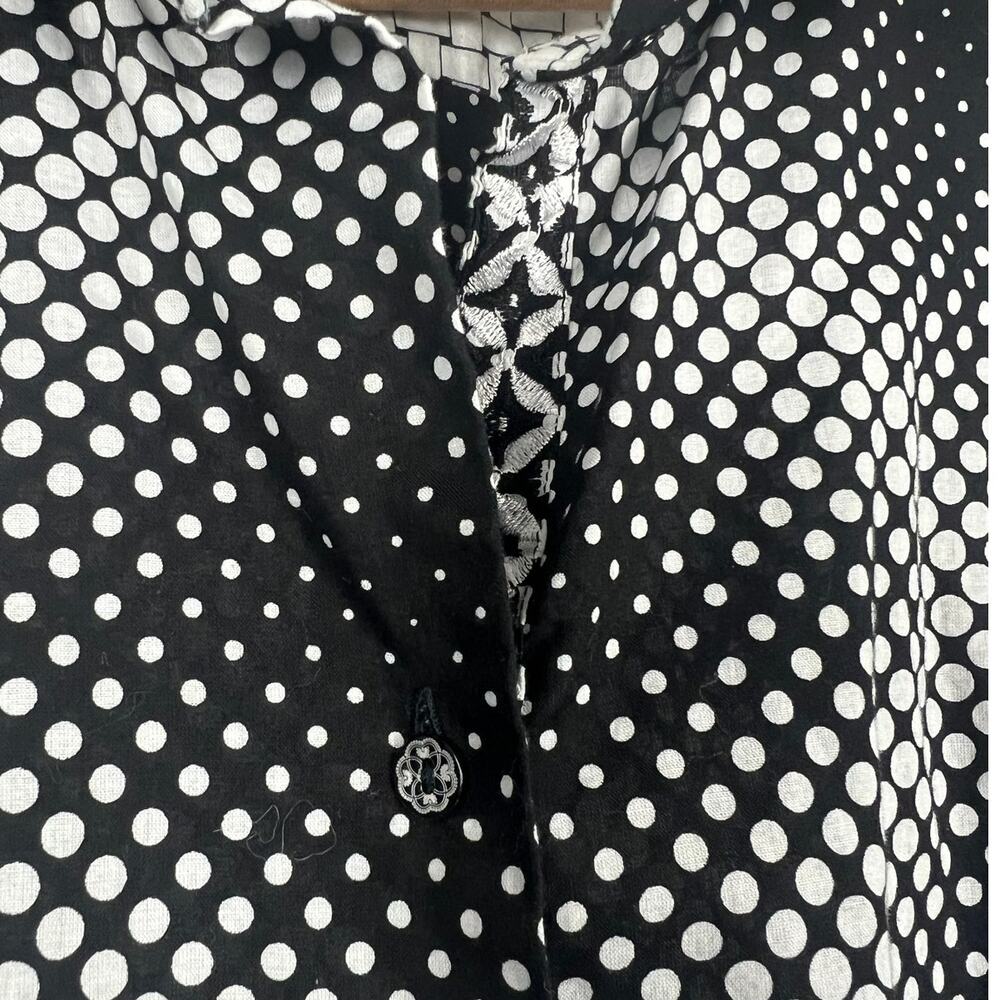 Robert Graham Womens S Artsy Eclectic Career Office Classic Flip Cuff Button Top - Picture 5 of 11